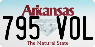 AR license plate 795VOL