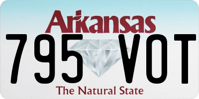 AR license plate 795VOT
