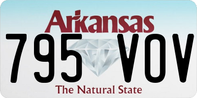 AR license plate 795VOV