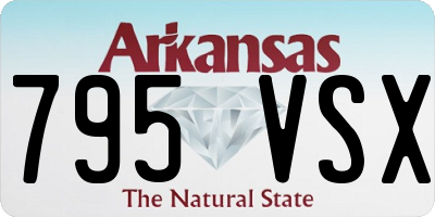 AR license plate 795VSX