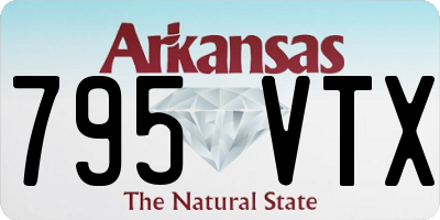 AR license plate 795VTX