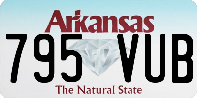 AR license plate 795VUB