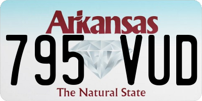 AR license plate 795VUD
