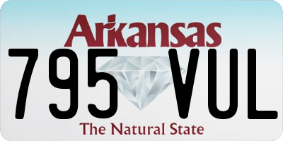 AR license plate 795VUL