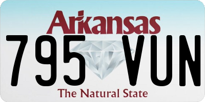 AR license plate 795VUN