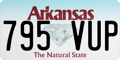 AR license plate 795VUP
