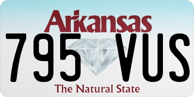 AR license plate 795VUS