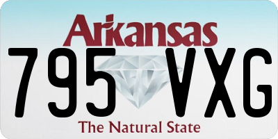 AR license plate 795VXG