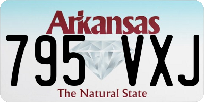 AR license plate 795VXJ