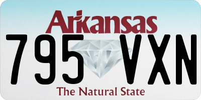 AR license plate 795VXN