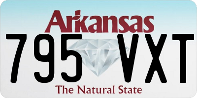 AR license plate 795VXT