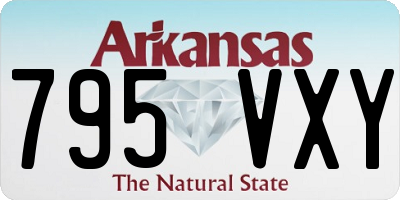 AR license plate 795VXY