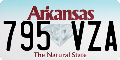 AR license plate 795VZA