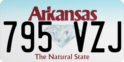 AR license plate 795VZJ
