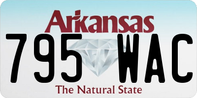 AR license plate 795WAC