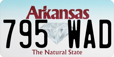 AR license plate 795WAD