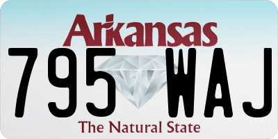 AR license plate 795WAJ