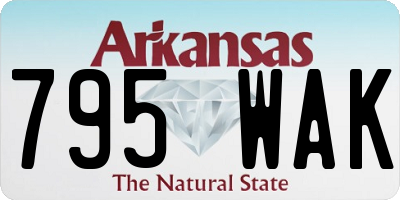 AR license plate 795WAK