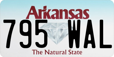 AR license plate 795WAL
