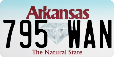 AR license plate 795WAN