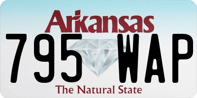 AR license plate 795WAP