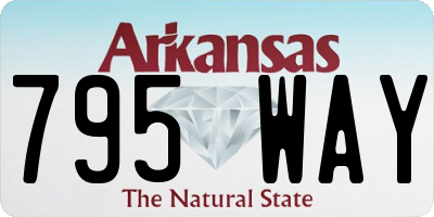 AR license plate 795WAY