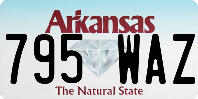 AR license plate 795WAZ