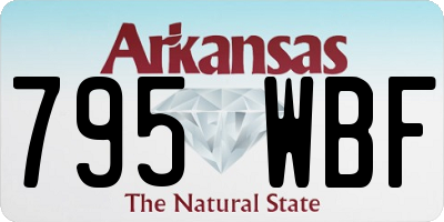 AR license plate 795WBF
