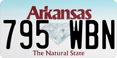 AR license plate 795WBN
