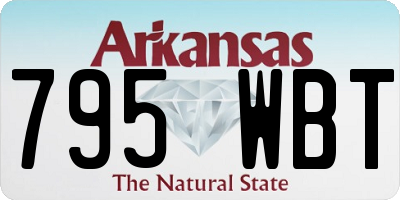 AR license plate 795WBT