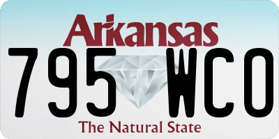 AR license plate 795WCO