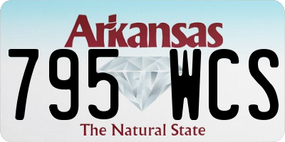 AR license plate 795WCS