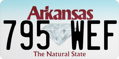 AR license plate 795WEF