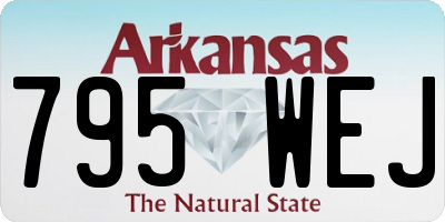 AR license plate 795WEJ
