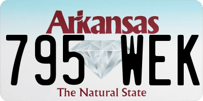 AR license plate 795WEK
