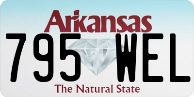 AR license plate 795WEL