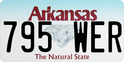 AR license plate 795WER