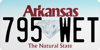 AR license plate 795WET