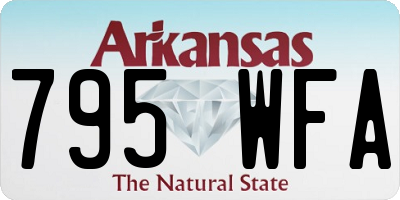 AR license plate 795WFA