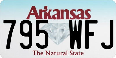 AR license plate 795WFJ