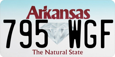 AR license plate 795WGF