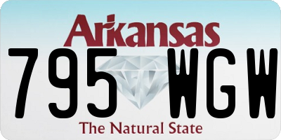 AR license plate 795WGW