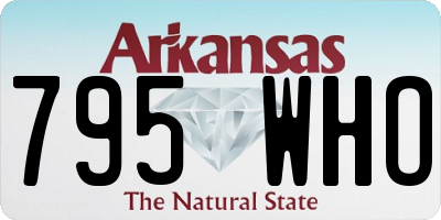 AR license plate 795WHO
