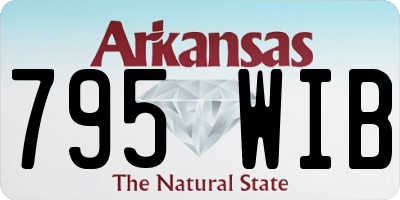 AR license plate 795WIB