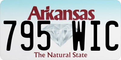 AR license plate 795WIC