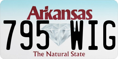 AR license plate 795WIG