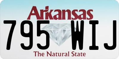 AR license plate 795WIJ