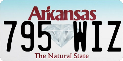 AR license plate 795WIZ