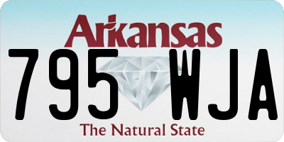 AR license plate 795WJA