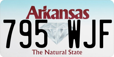 AR license plate 795WJF
